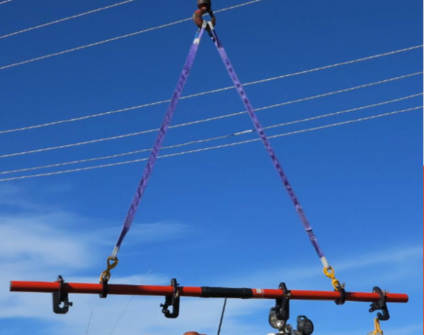 LV Crane Lift Temporary Crossarm