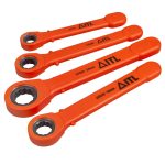 ITL insulated ratchet ring spanners set, IEC 60900 certified for safe live electrical work